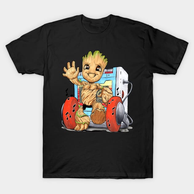 Little Groot T-Shirt by SketchbooksTees